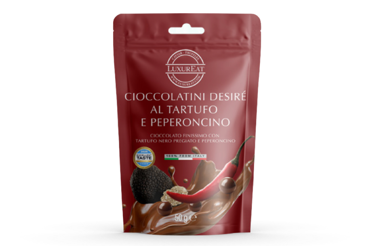 Desirè chocolates with truffle and chili pepper 50 gr