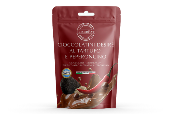 Desirè chocolates with truffle and chili pepper 50 gr